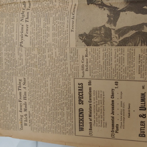 Vintage Newspapers, Daily Hampshire gazette and Springfield Republican, 1963 - Picture 8 of 10